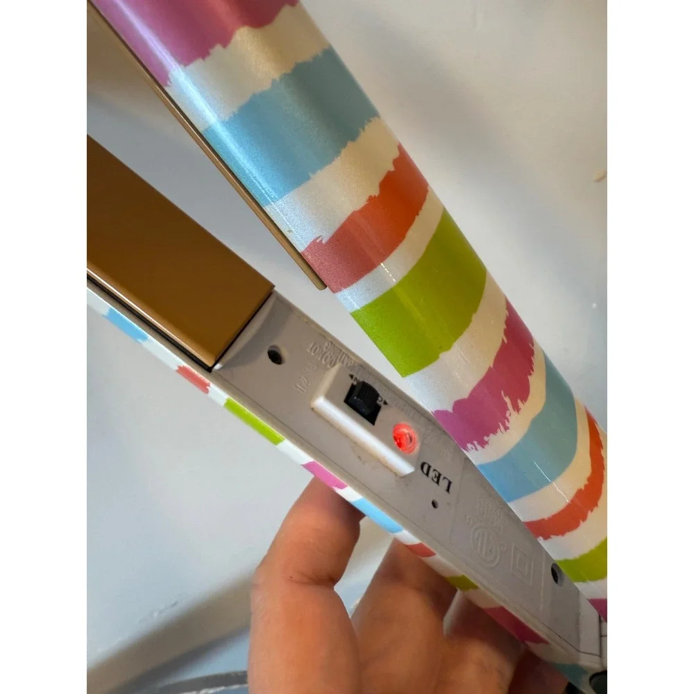 ULTRA GLOW Chi Hair‎ Straightener Flat Iron Striped LED